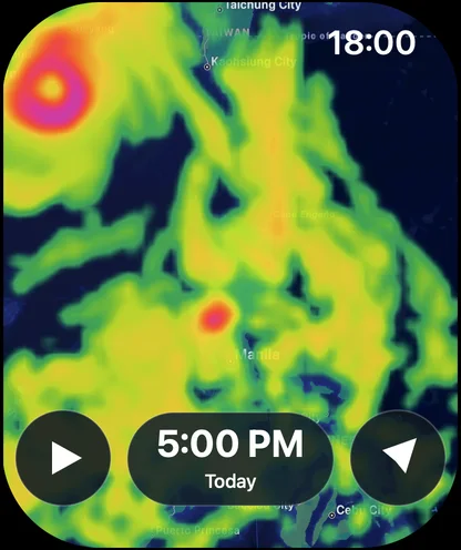 PocketRadar animated radar on Apple Watch